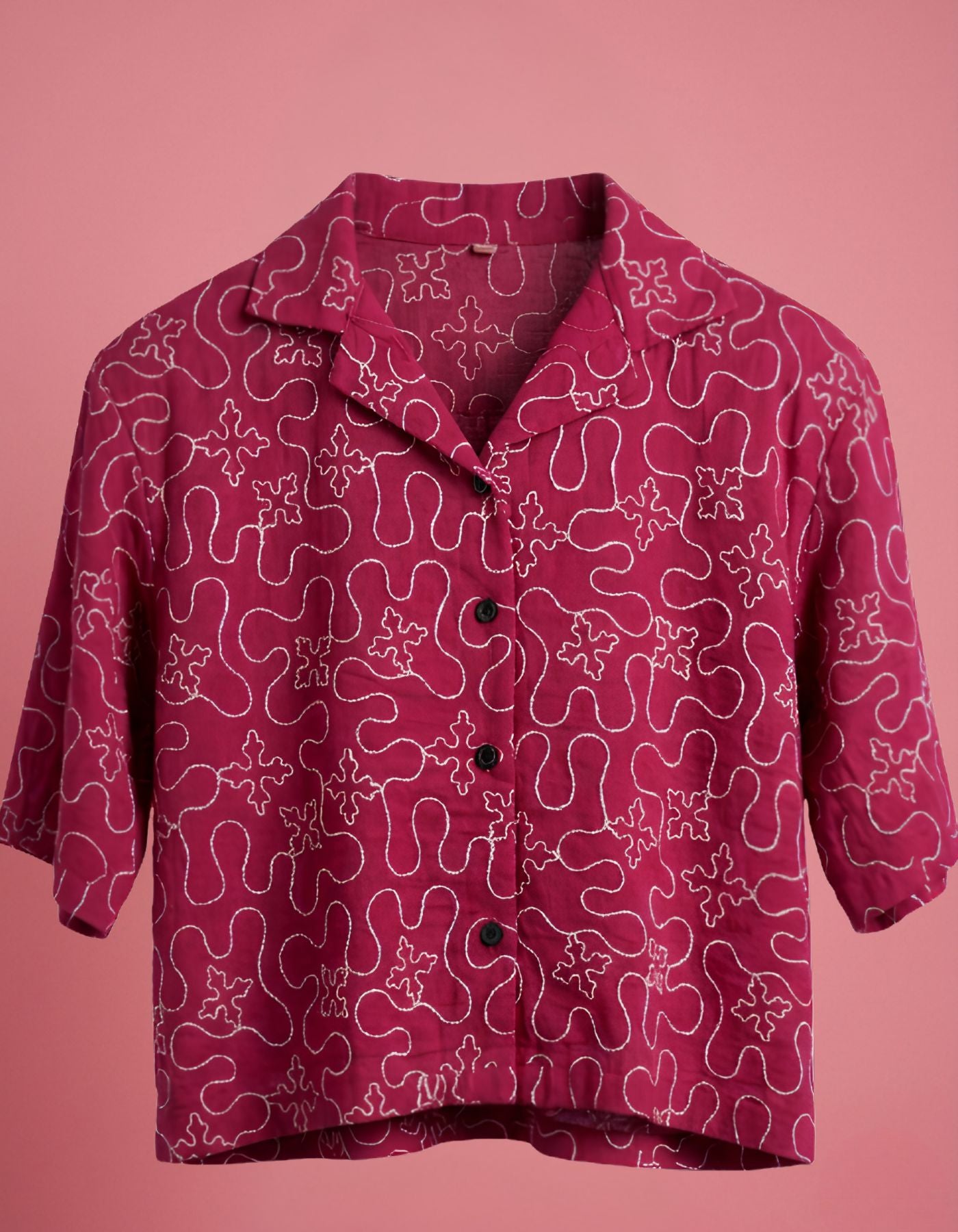 Cherry Flux Cropped Shirt