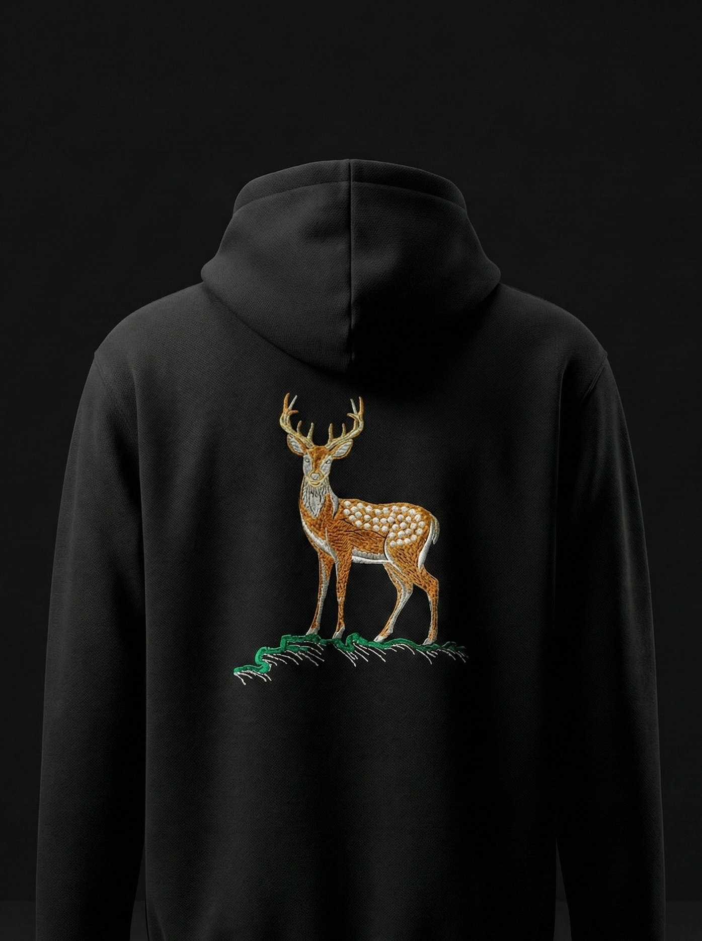 Rain Deer Black Hoodie