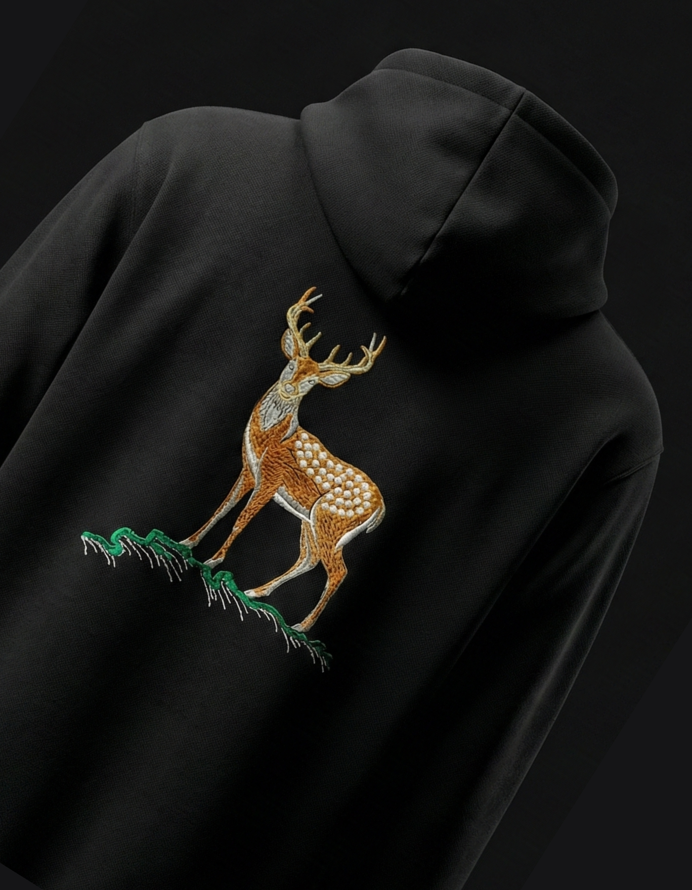 Rain Deer Black Hoodie