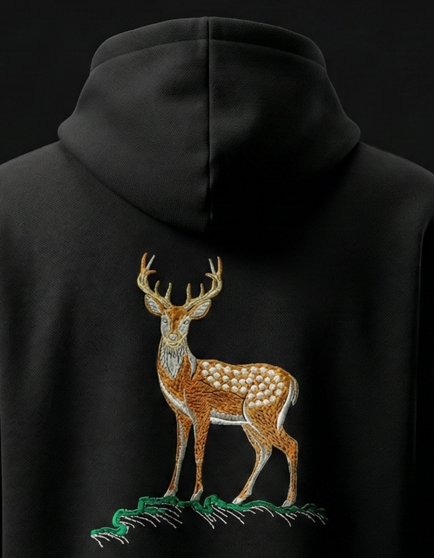 Rain Deer Black Hoodie